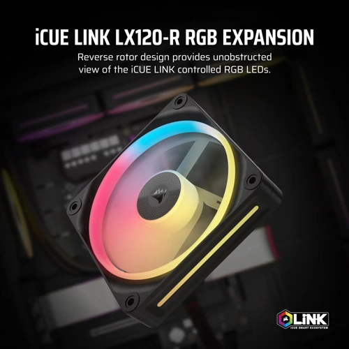 CORSAIR iCUE LINK LX120-R RGB Expansion Single Pack Cabinet Fan